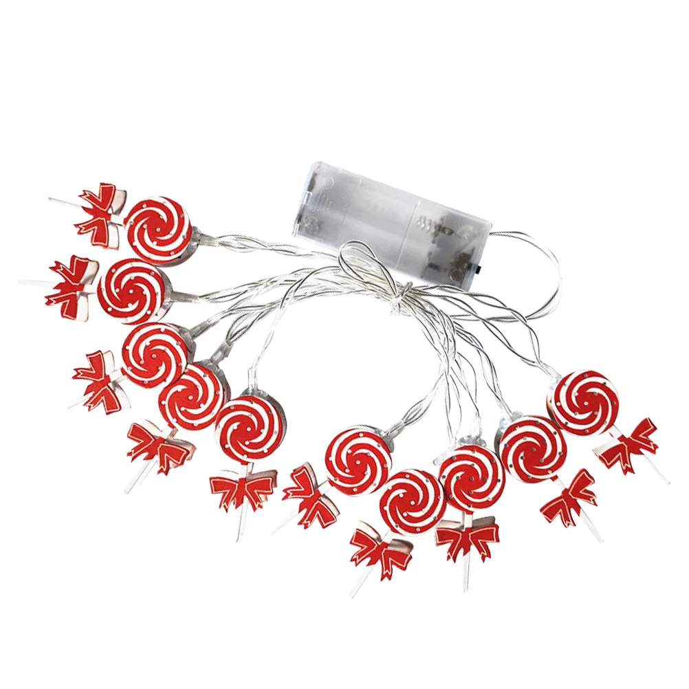 

1 pc 10Leds Lollipop Led String Lights Decorative Xmas Hanging Lights For Bedroom Party Christmas Environmentally