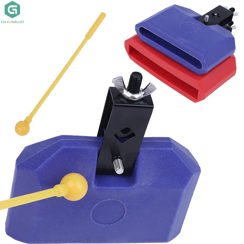 

1 комплект, хлопушка-барабан с 1 молотком, прочный тройной джазовый барабан, ABS колокольчик, ударные инструменты, аксессуары, часть барабанов