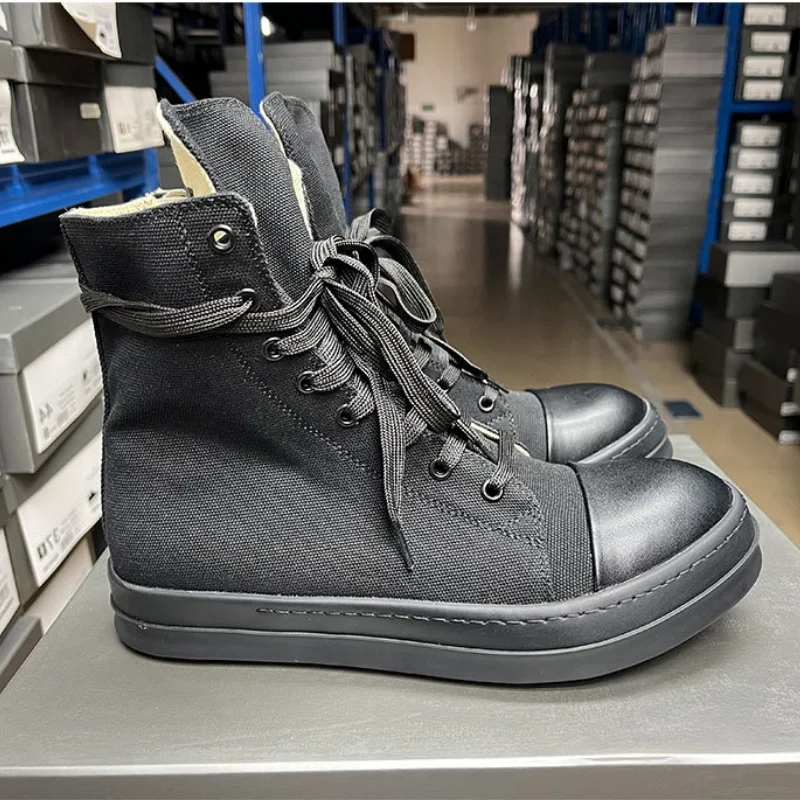 

Брендовая повседневная высокая черная парусиновая дизайнерская мужская обувь в римском стиле, модные качественные роскошные женские кроссовки на уличной платформе на молнии