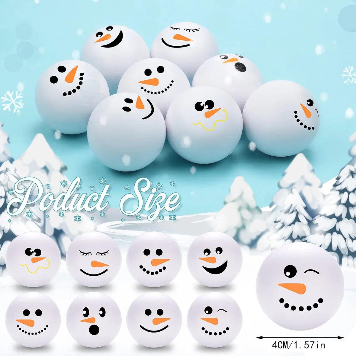 Multi-item Party Favors Pack of Christmas Stress Balls An Ideal Addition to Christmas Party Supplies, Works Well as Party Favors