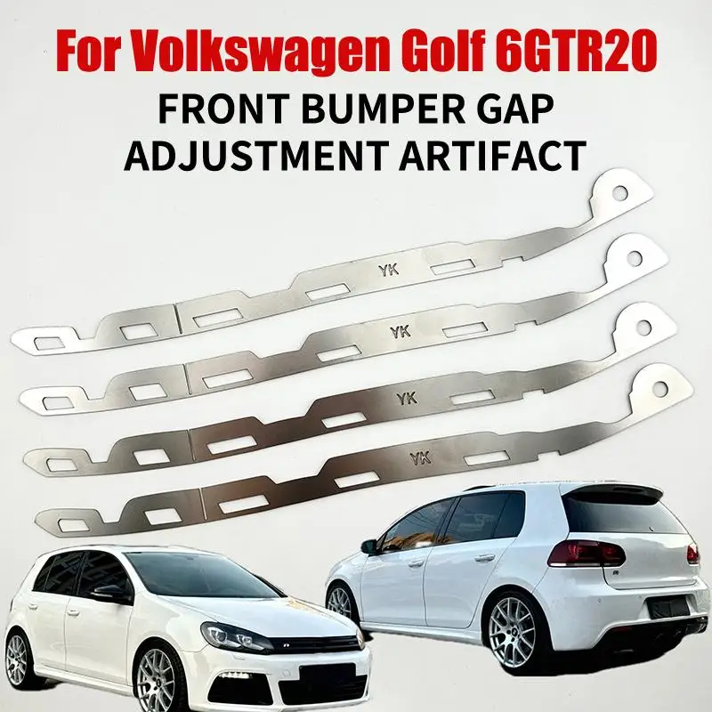 Image of 2-teiliges Frontstoßstangen-Reparaturset Verstärkte Edelstahlhalterung für VW Golf 6 MK6 GTI R20 2009-2014 Stoßstangenschnallen-Reparatur