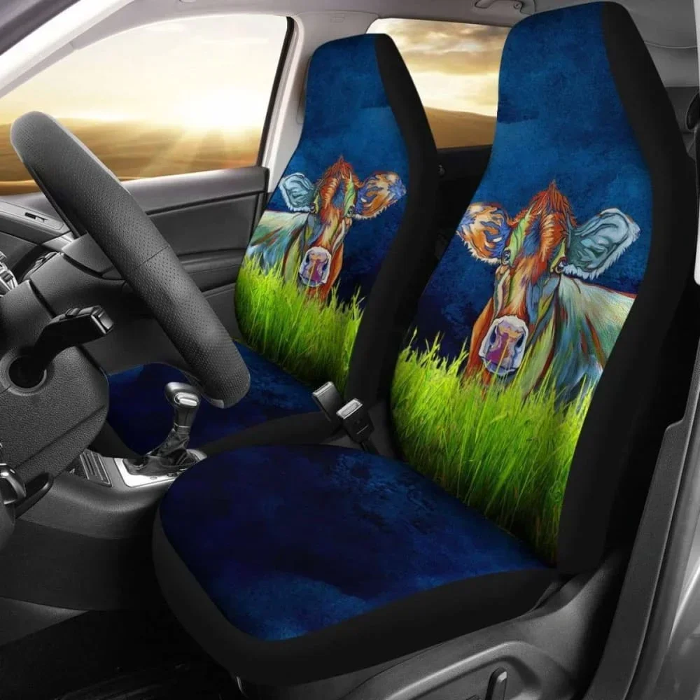 

Car Seat Covers Cow Lovers 22 144730,Pack of 2 Universal Front Seat Protective Cover