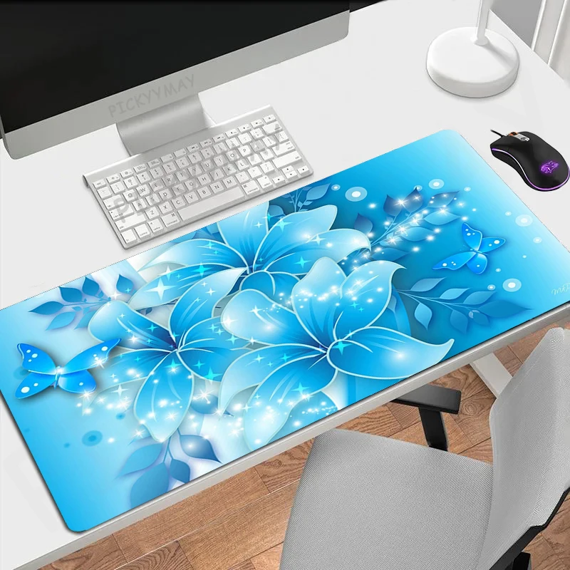 لوحة ماوس بتصميم زهرة، لوحة ماوس ألعاب كبيرة، لوحة ماوس ألعاب XXL، حصيرة لوحة مفاتيح كبيرة، وسادة مكتب للكمبيوتر المحمول