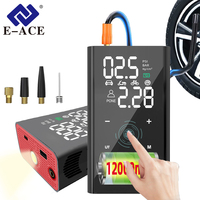 E-ACE Air Pump Car Tire Inflator Portable 12000 mAh Air Compressor Apply To Car Motocycle Bicycle Balls With LED Digital Displa