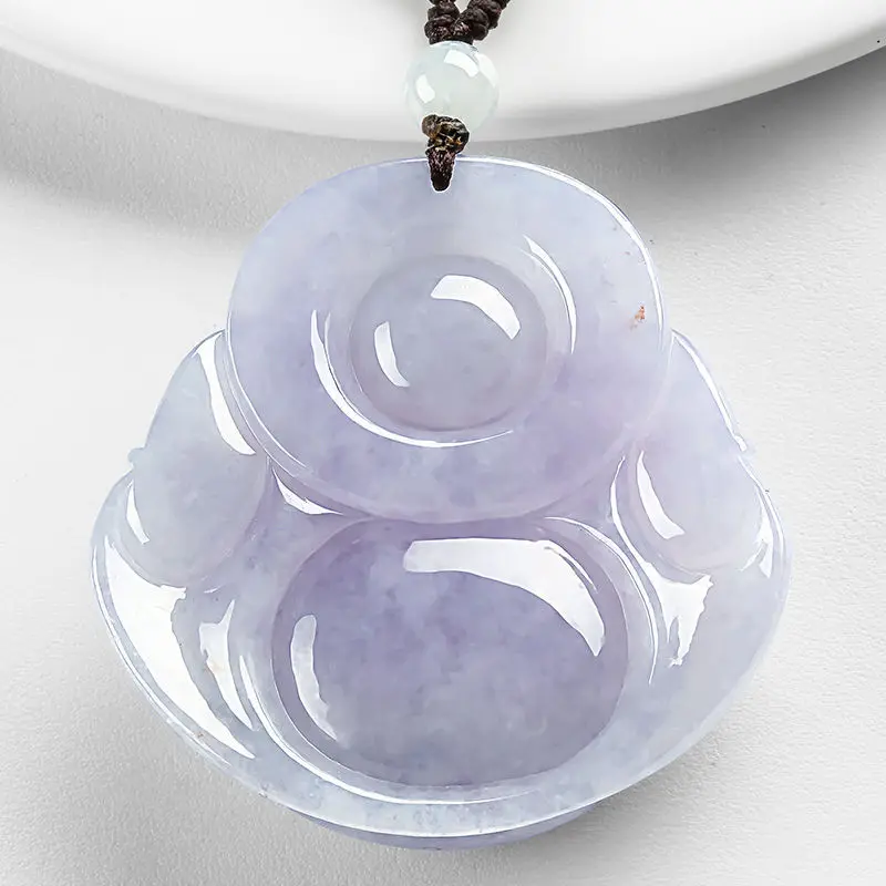 Ice Jade Pendant Female Jade Buddha Violet Maitreya Buddha Pendant