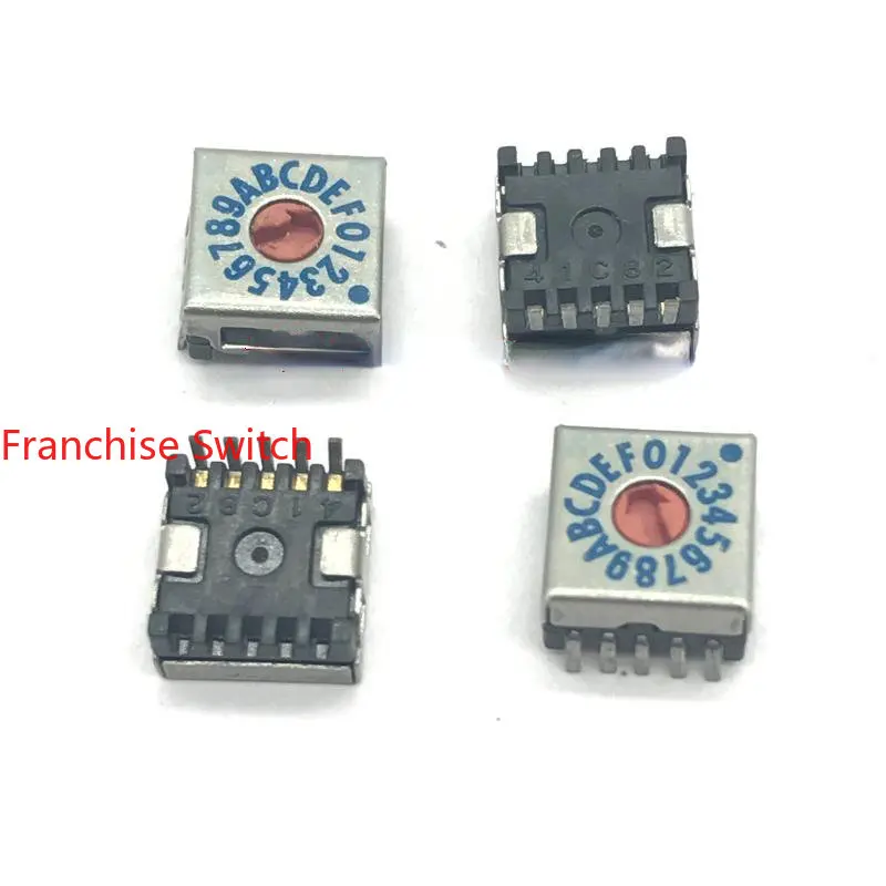 10PCS Digital Encoding Switch Encoder 0-F Position Single Row 5-pin Vertical Reverse Coding