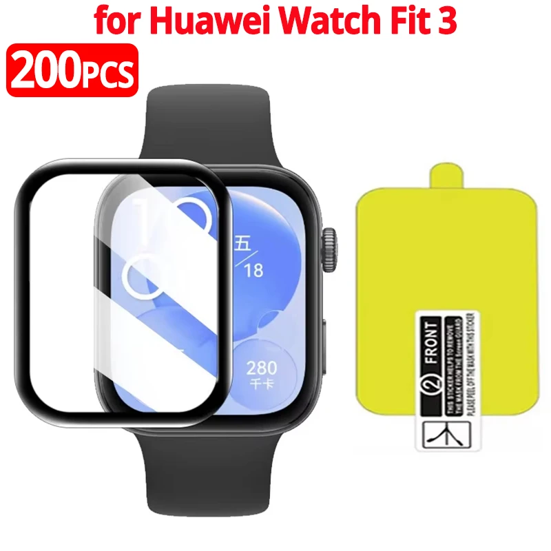 

1 Pack Screen Protector Films for Huawei Watch Fit 3 Film Full Cover Protective for Huawei Fit3 Watch Protection Accessories