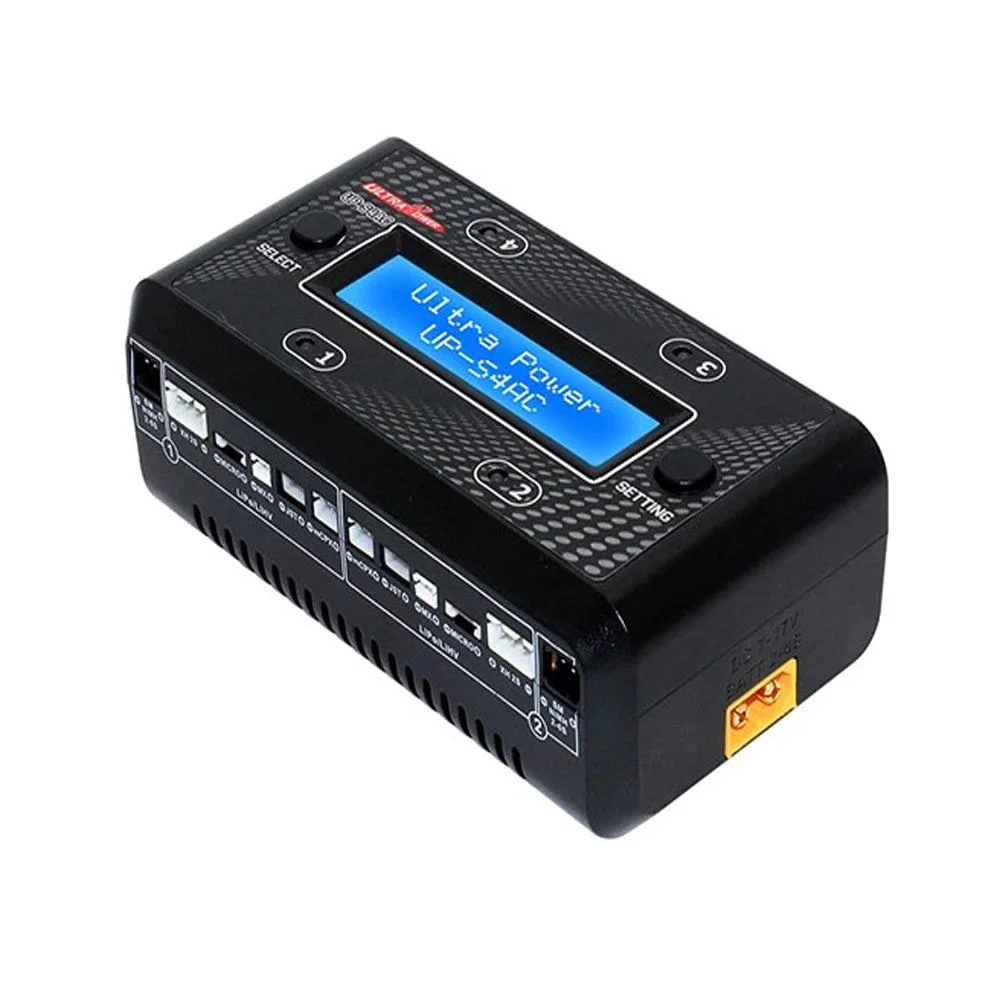 

RC Charger Compatible with 1S 2S AC/DC LiPo/LiHV/NiMH/NiCd Battery Charger Ultra Power UP-S4AC Four-Channels UAV Charger