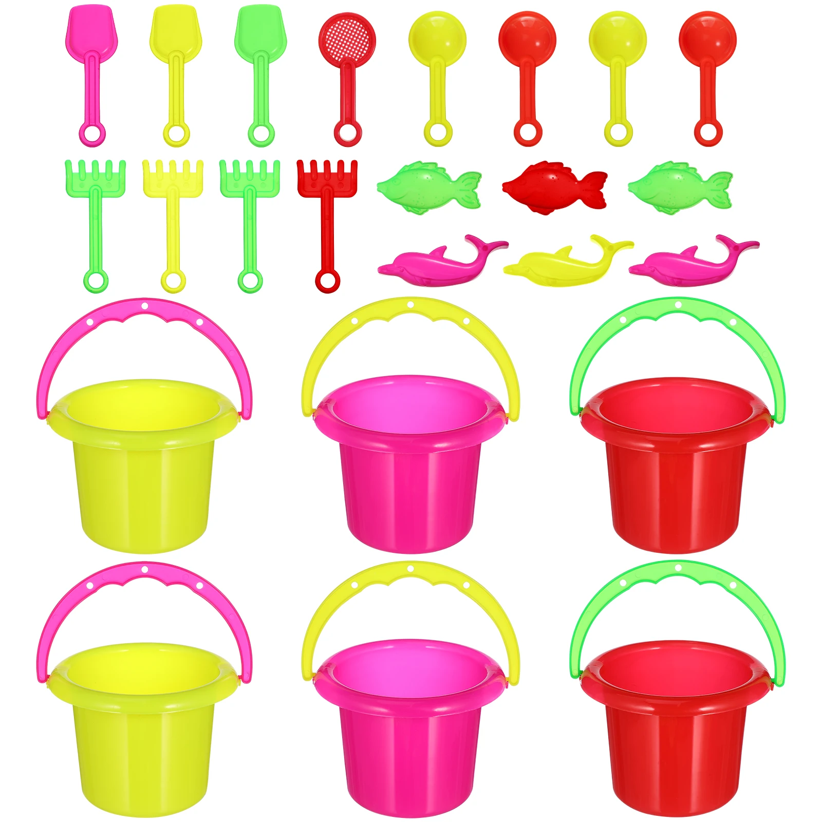 

24pcs Kids Mini Child Plastic Outdoor Fun For Child Children Sand Play Sand Tools Small Mini Bucket Toy Bucket Toy