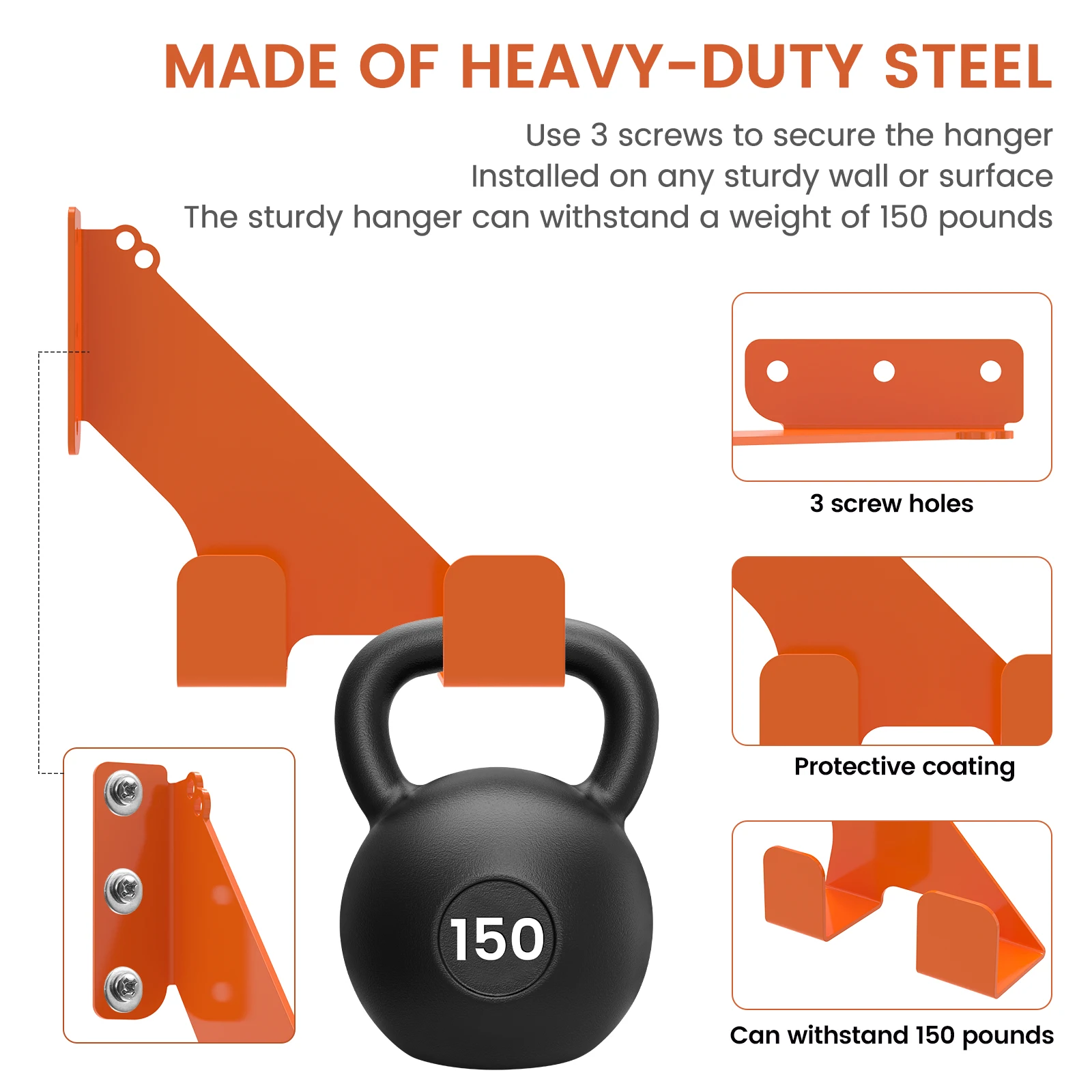 Heavy Duty Chainsaw Hooks Holder Wall Mount Chainsaw Storage Rack Suitable for 009  360 Chainsaws Hanging Rack