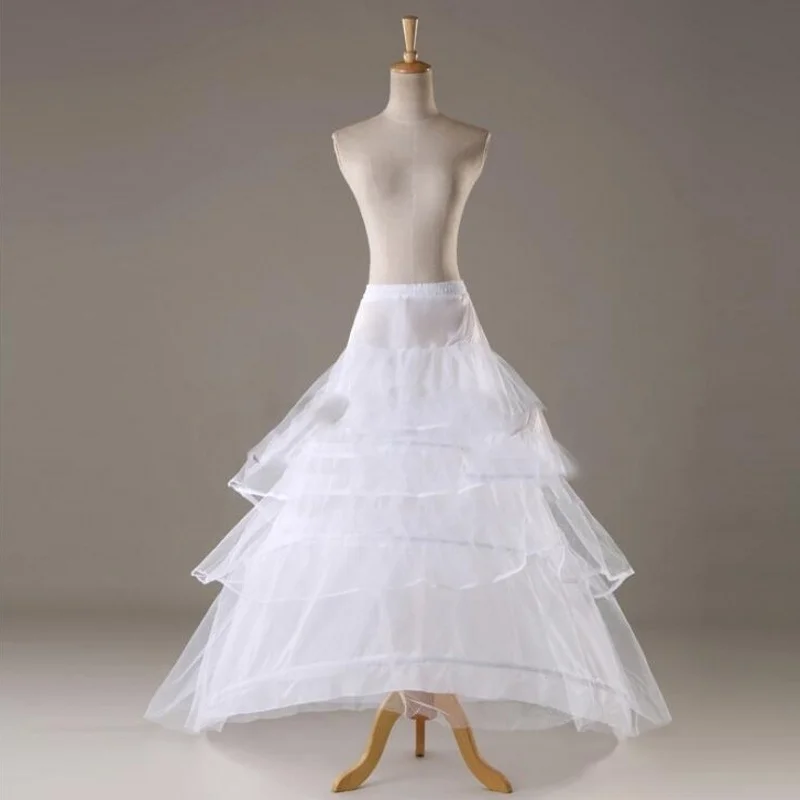 Tulle Crinoline Petticoats for Wedding Dress Hoop Petticoat with Train jupon enaguas novia