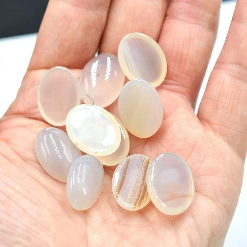 FLTMRH 4pcs 15mmx20mm Wholesale Natural Gem Stone Lapis Lazuli Oval Cabochon Cameo Fit DIY Jewelry Making