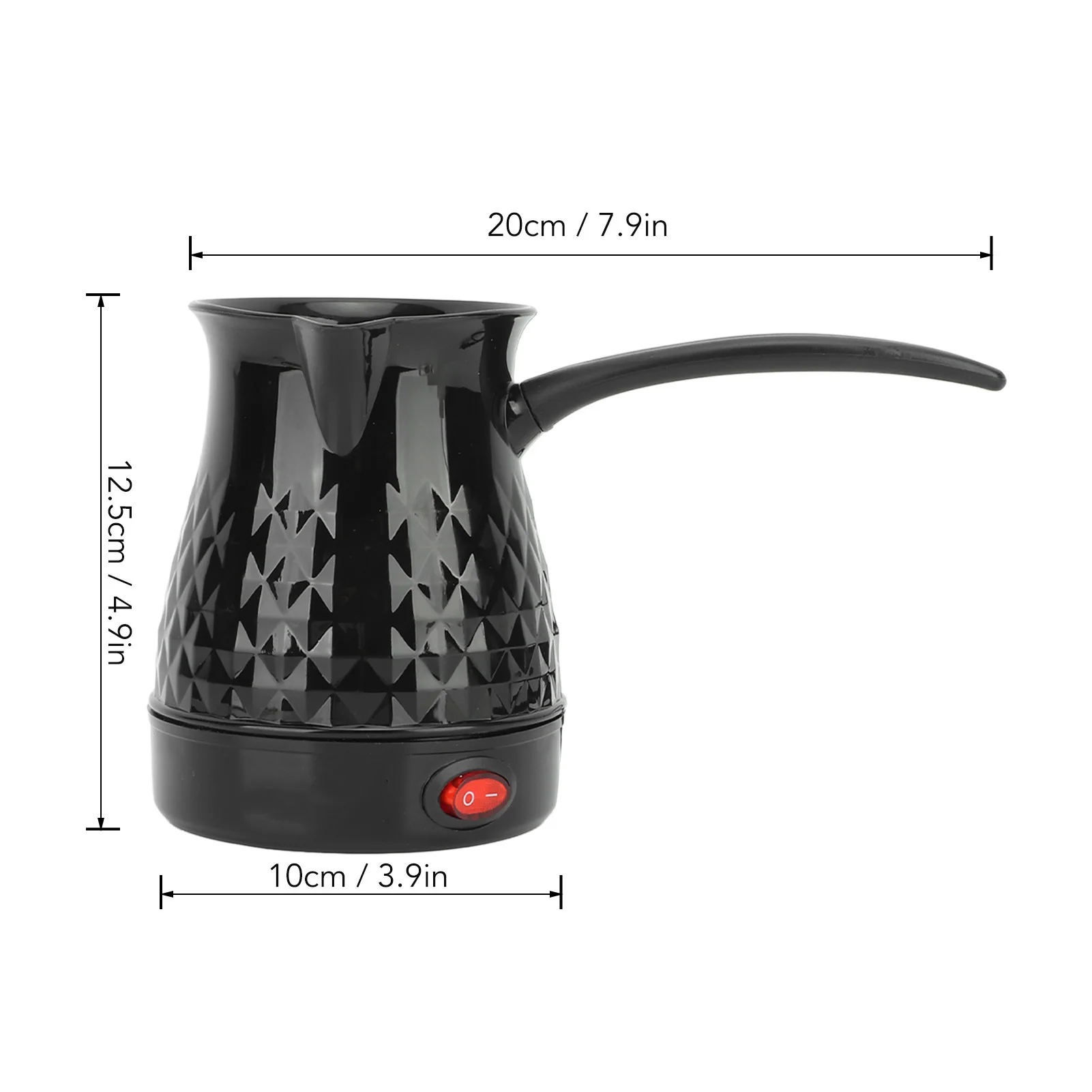 Stainless Steel Coffee Maker Anti Scald Even Heating Electric Coffee Pot with Removable Handle US Plug 110V 600ml