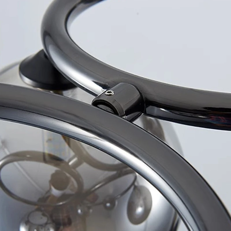 BOSSEN Lustre moderne personnalisable en verre, plafonnier à intensité variable, hauteur réglable pour escalier, hall d'hôtel