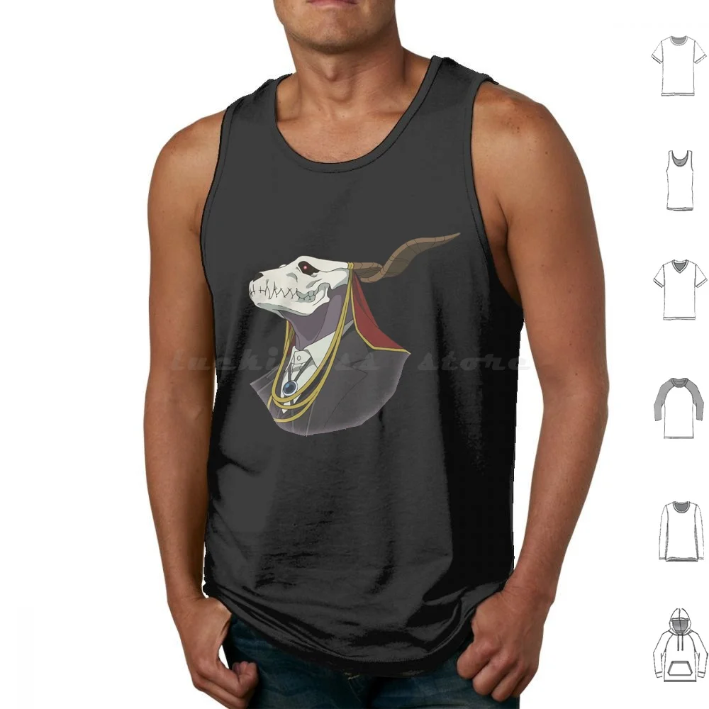 Mahoutsukai No Yome Elias camisetas sin mangas de algodón estampado Mahoutsukai No Yome antiguo puente de Magus Anime temporada Manga Hatori Chise