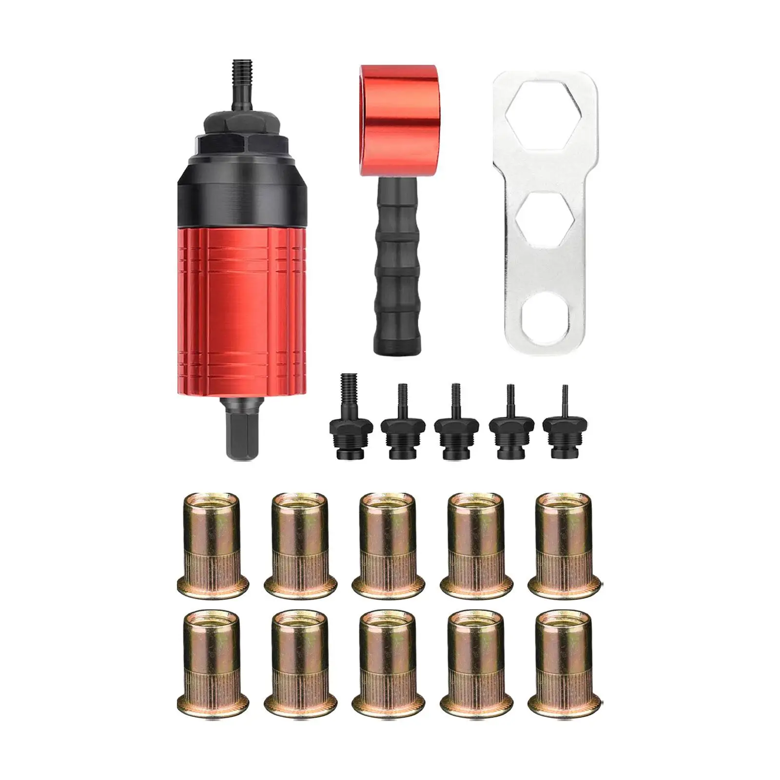 Rivet Nut Drill Adaptor Attachment Threaded Insert Installation Tool for Car