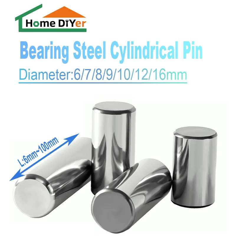 GB119 Cylindrical Locating Dowel Pin M6 M7 M8 M10 M12 M16 HRC62 Bearing Steel Solid Cylindrical Dowel Pins Round Solid Rod