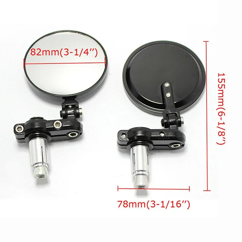 2Pcs Motorcycle Mirror Handlebar Accessories 7/8