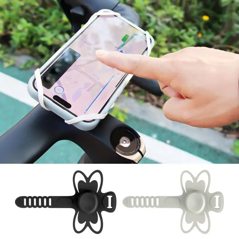 

Силиконовое крепление для телефона на велосипеде, силиконовый держатель для мобильного телефона для скутеров, велосипедов, амортизирующий ремешок безопасности для смартфона для езды