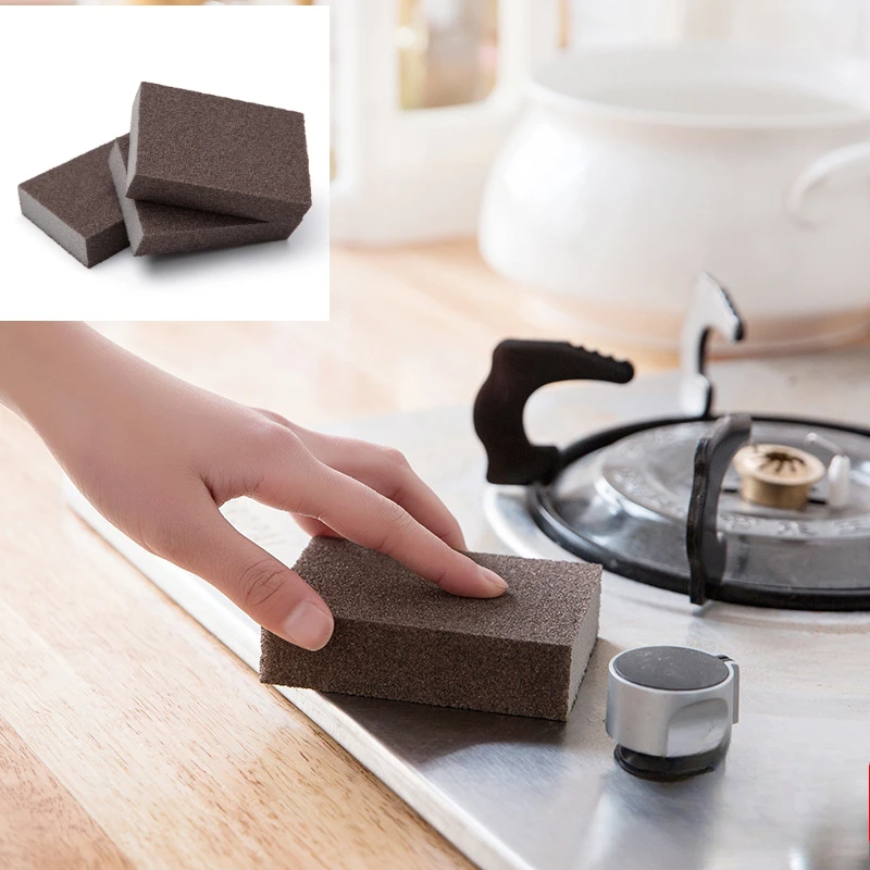 

Descaling cleaning kitchen magic wipe, removing tarred oil stains on the bottom of the pot sponge wipe