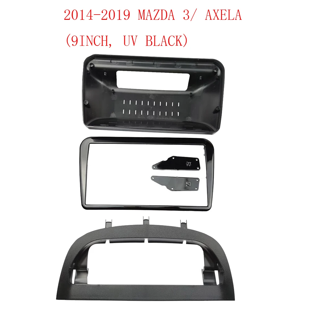 

9-дюймовый для Mazda 3 Alexa 2014-2018, кнопка управления, двойной радиоплеер, автомобильный DVD-плеер, рамка для аудио, отделка приборной панели, лицевая панель