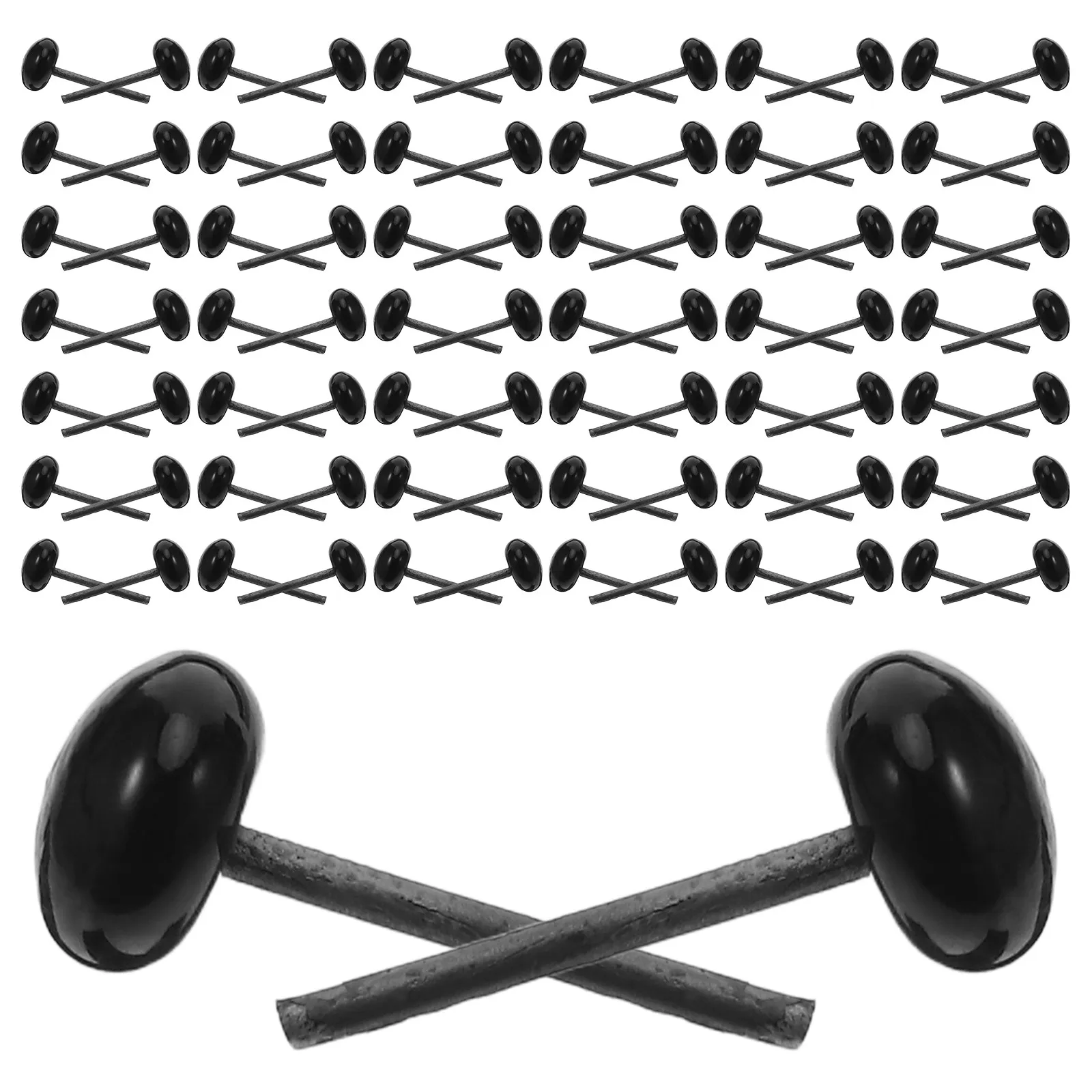 

100 шт. стеклянных глазок безопасности 5 мм, черные, блестящие, круглые, для рукоделия, валяния иглой, декоративных проектов, мягких игрушек