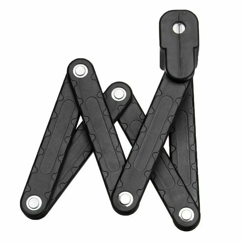 

Universal Folding Steel Bike Lock Anti-Theft Combination Compact Lock for Road Bike Outdoor Cycling Black