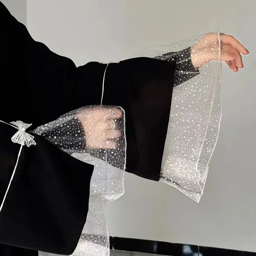 2025 nuevo vestido musulmán de encaje Abaya Dubai Kaftan Islam Jalabiya Ramadán Eid Kebaya caftán marroquí bata para mujer Vestidos vestido turco