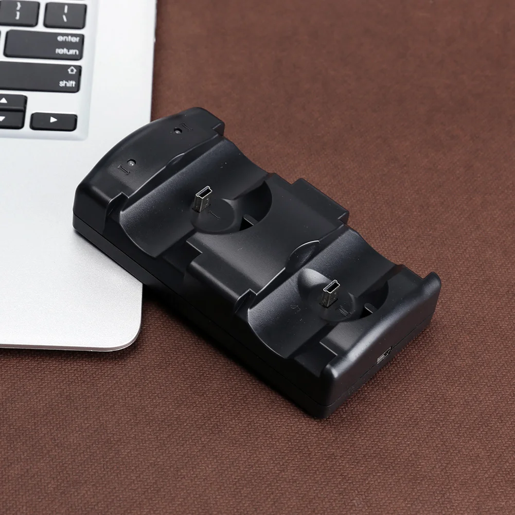 수직 충전기 스테이션 전문 게임 패드 PS3/PS3 이동 무선 컨트롤러 용 듀얼 충전기 기본 액세서리