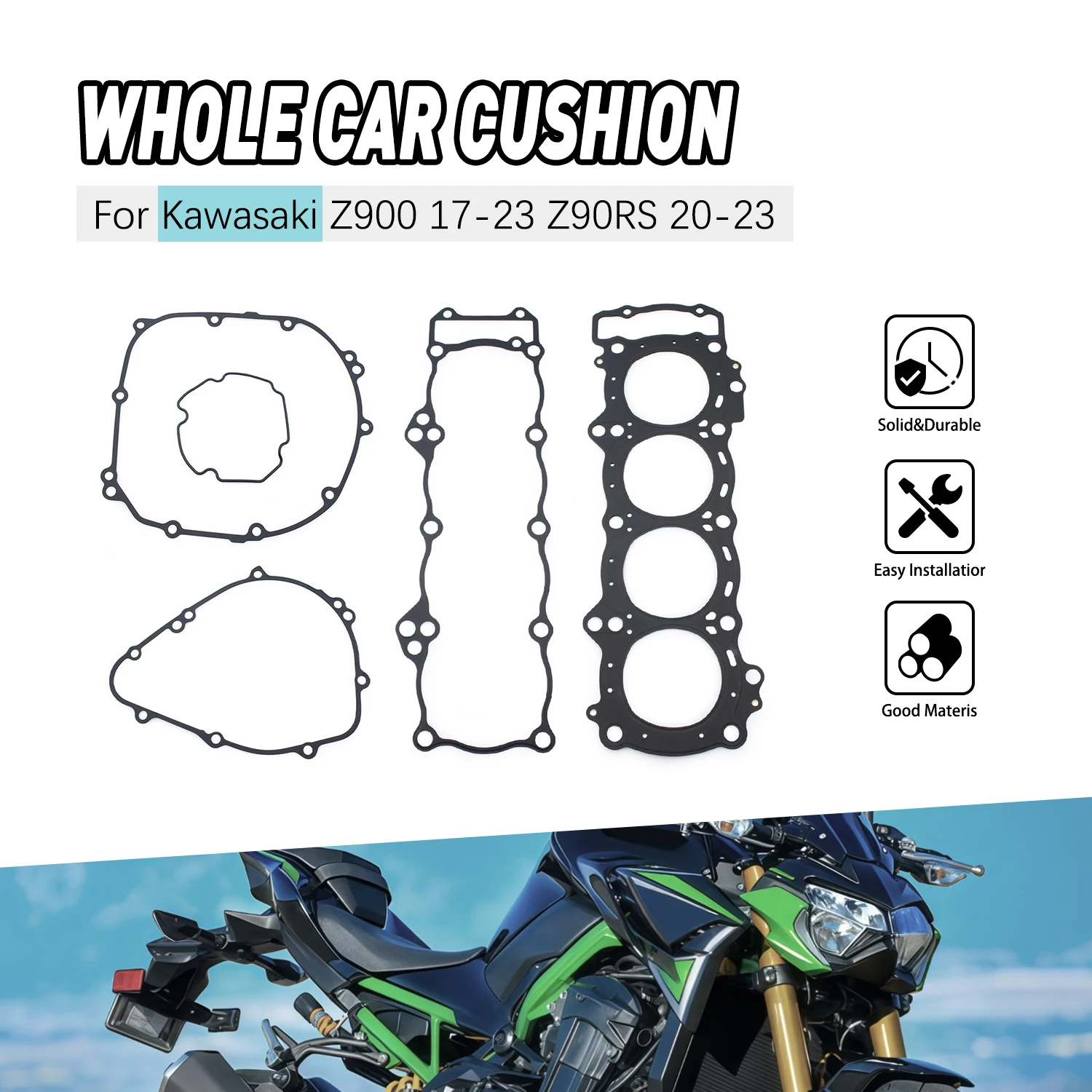 

Motorcycle Cylinder Head Engine Full Gasket For Kawasaki Z900 2017-2023 Z90RS 2020-2023