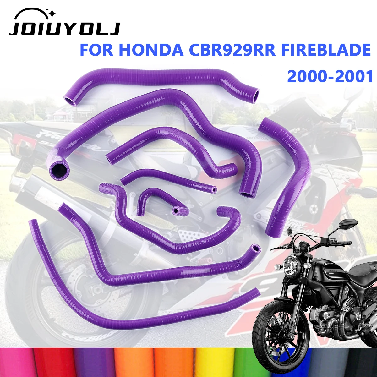

Для 2000-2001 HONDA CBR 929 RR CBR929RR FIREBLADE комплект силиконовых шлангов радиатора