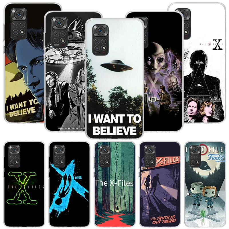 The X Files I Want to Believe Phone Case For Xiaomi Redmi Note 13 12S 12 11S 11E 11 Pro Plus 11T 10S 10 9S 9 + 8T 8 7 Art Patter