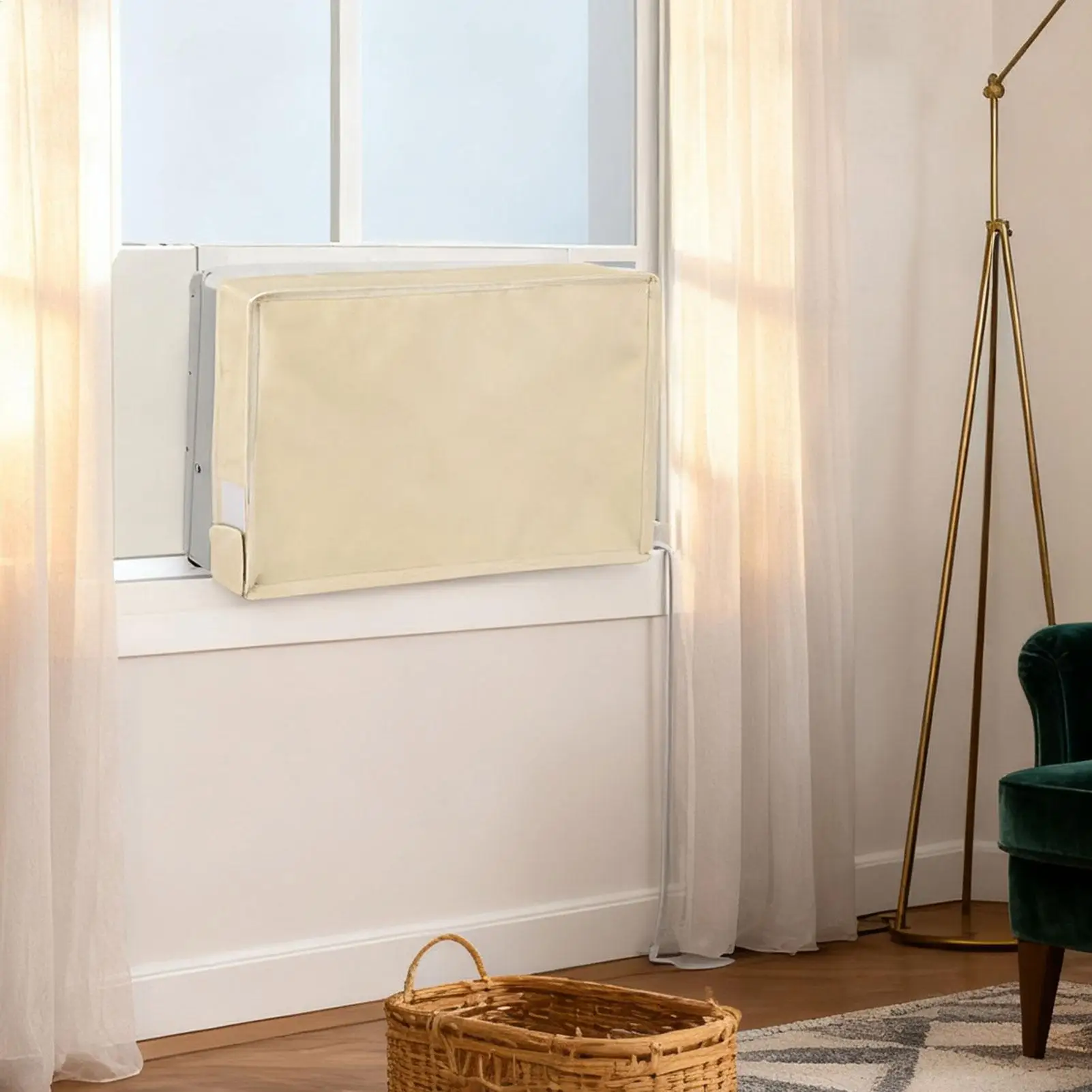 

Window AC Unit Cover Adjustable Dust-Proof Waterproof Outdoor Protection Winter Insulation Air Conditioner Cover For Dorm Office