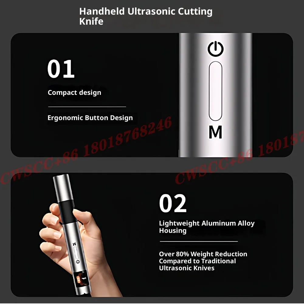 40KHz Ultrasonic Cutter FS-F1 Portable Handheld Power Tool for Plastic Nozzle, Resin and Carbon Fiber Cutting and Hand Engraving