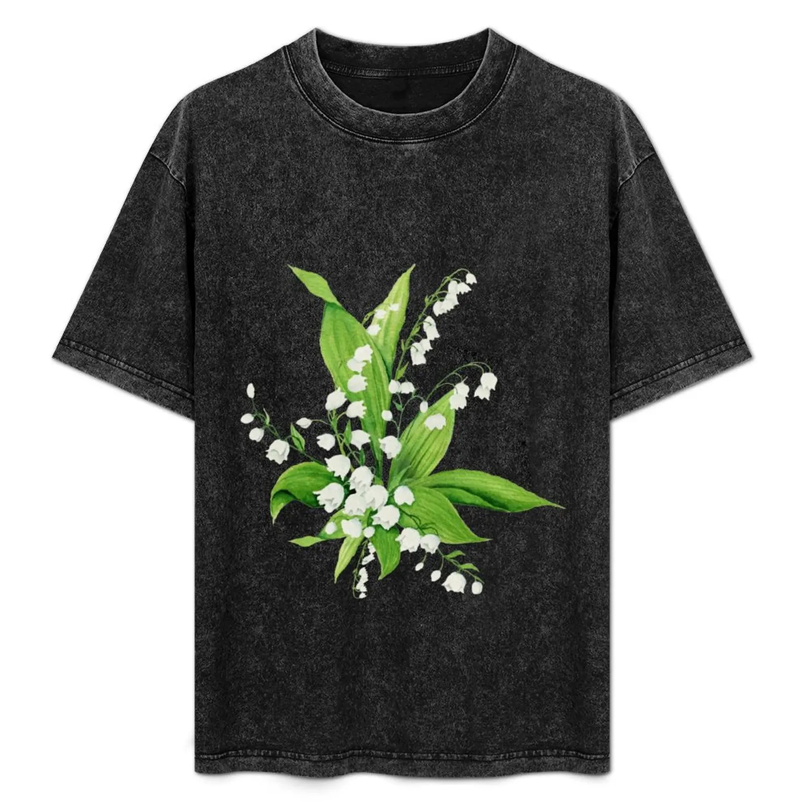 White Lily of the Valley T-Shirt sweat sports fans boys whites quick drying mens graphic t-shirts hip hop