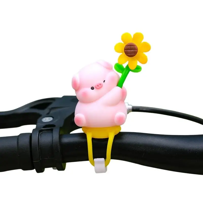 Bike Handlebar Decorations Novelty PVC Bike Decoration With Stretchable Strap Motorcycle Accessories For Electromobile Road Bike
