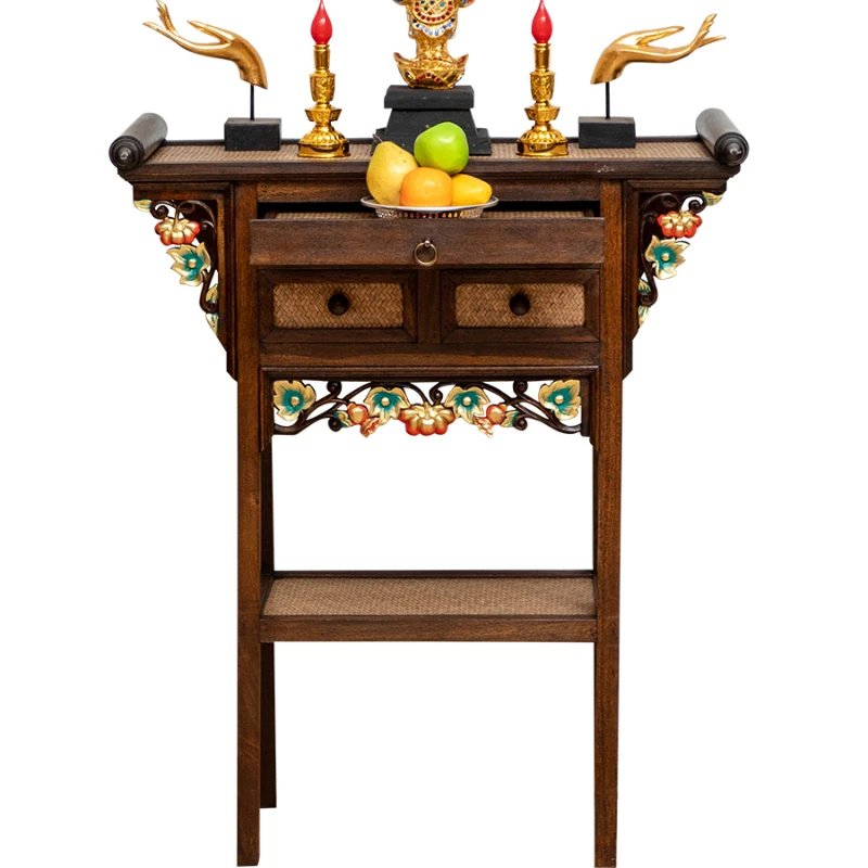 

Zk Simple Modern Altar Buddha Shrine Household Incense Burner Table Buddha Table Solid Wood Worship Table