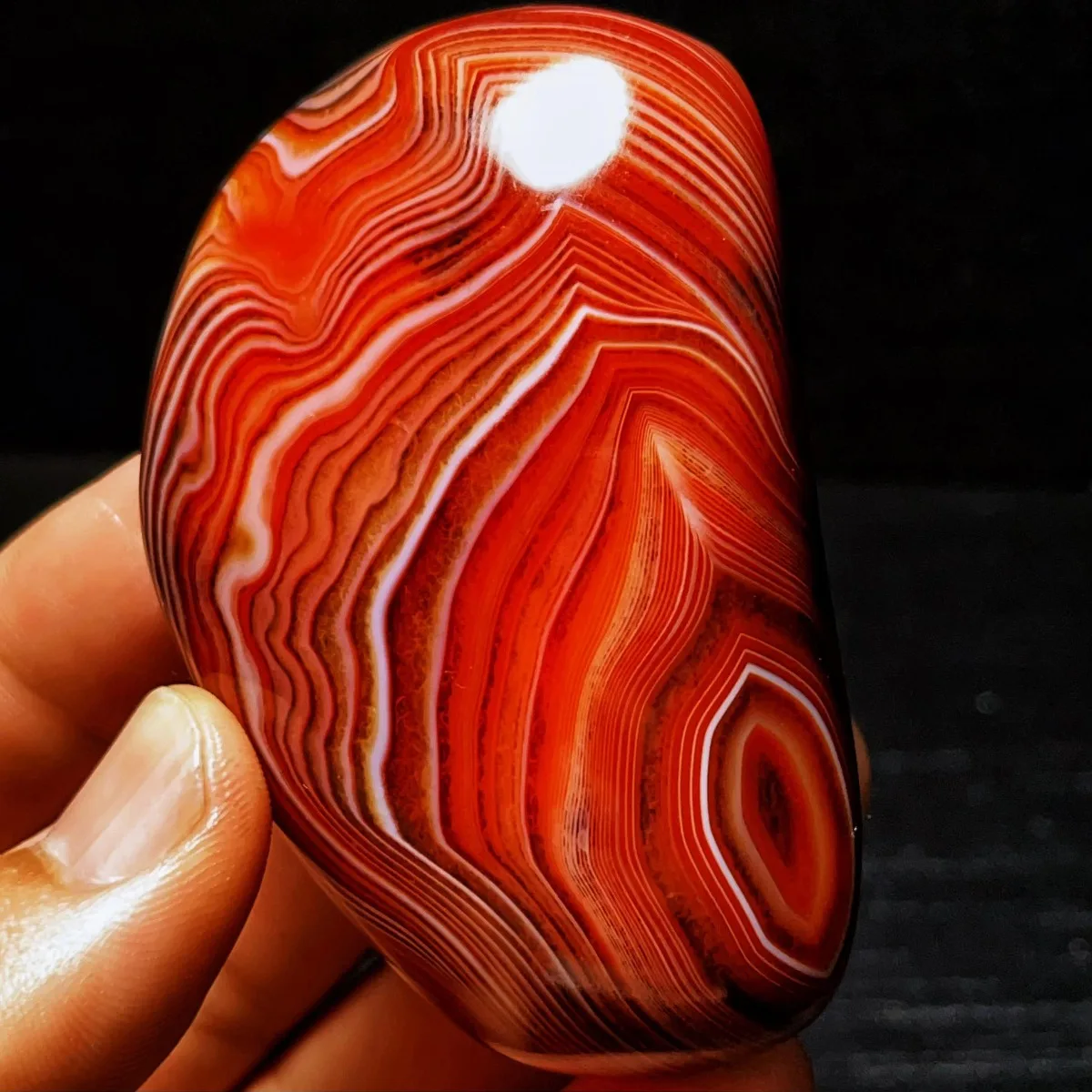 Large Banded Agate Banded Pattern, Mountain Gem, Polished Tumbled, Collector Gift, Natural Stone, Crystal Collection