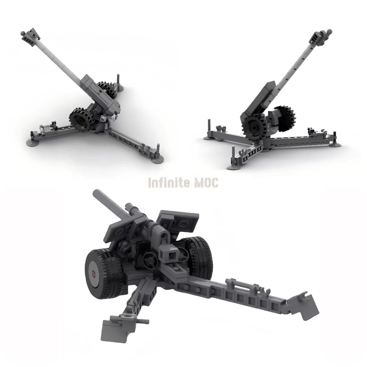 

War II Military Series M5 Anti Tank Gun Building Block MOC War Equipment D-30 Howitzer Model Boy Puzzle Toys Adult Birthday Gift