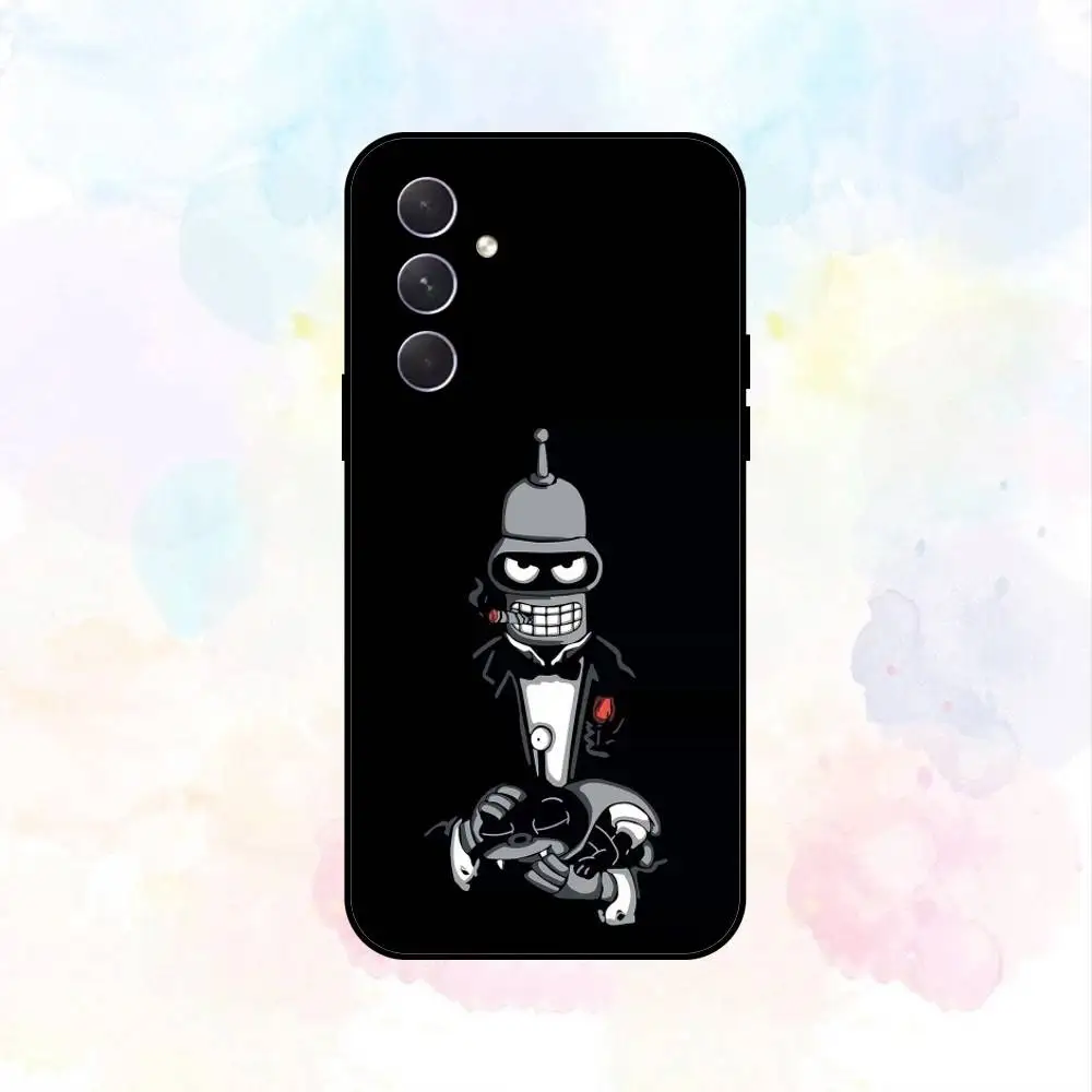 F-Futurama Engraçado B-Bender Phone Case Para Samsung Galaxy A73, A72, A71, A70, A53, A52, A51, Outros Soft Black Shell
