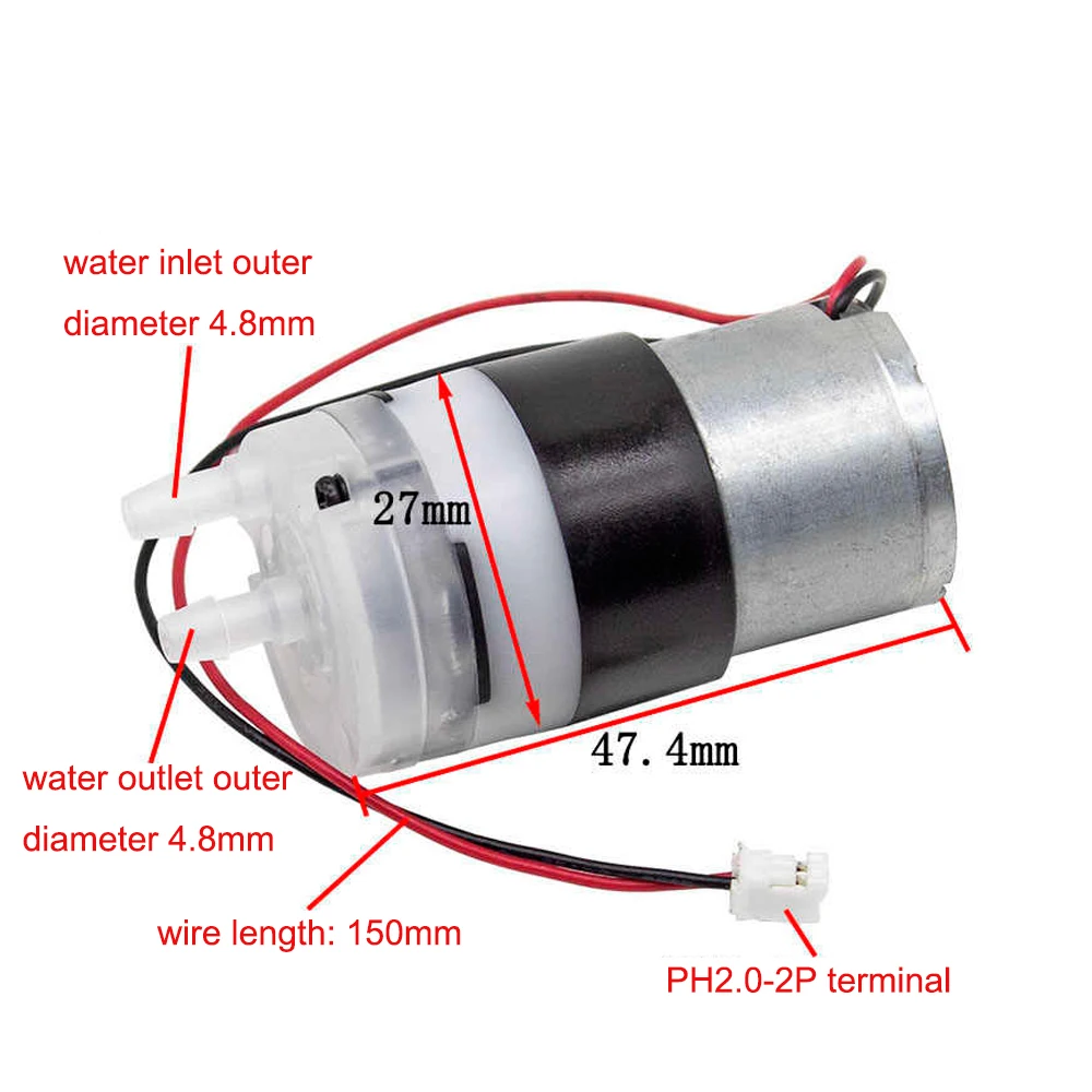 Mini Fishing Aquarium Air Pump DC 3.7V Oxygen Pump Fish Farming Oxygenator Silent Self-priming Water Drinking Machine Pump