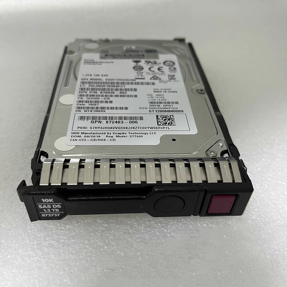 872737-001 1.2T 10K SAS 2.5 872479-B21 G10 server original hard drive