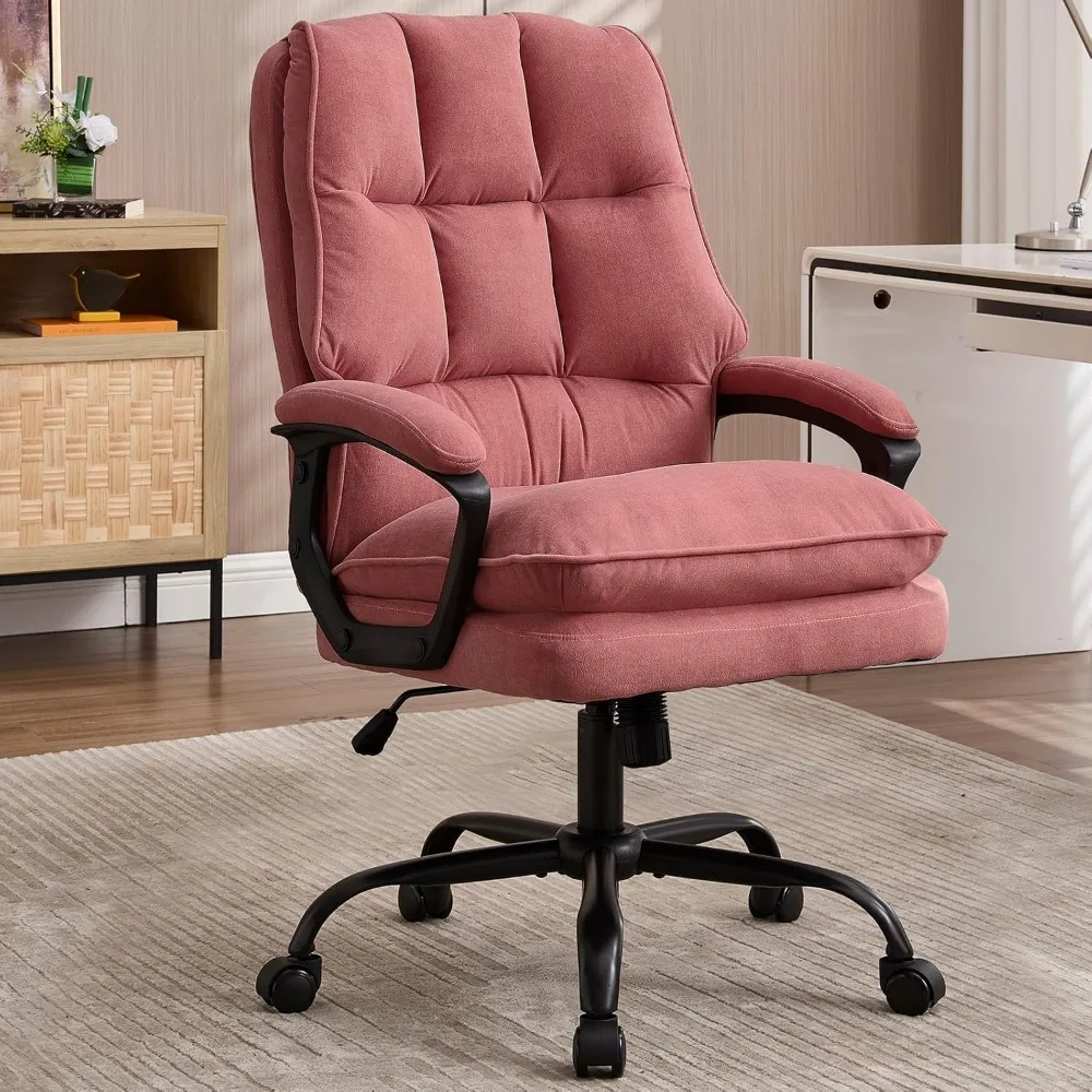 Comfy Office Chair Soft and Double Padded Executive Office Chair for Long Hours Computer Desk Chair with Height Adjustment Work