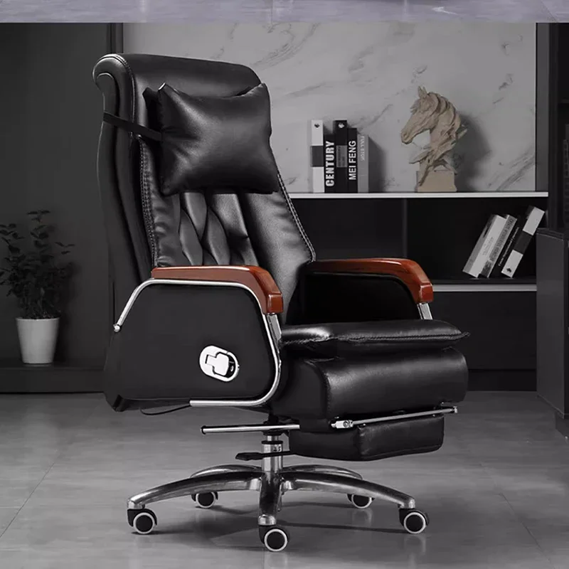 

Executive Modern Ofice Chair Armchair Comfy Design Computer Ofice Chair Leather Recliner Wheels Fotel Do Biurka Furniture