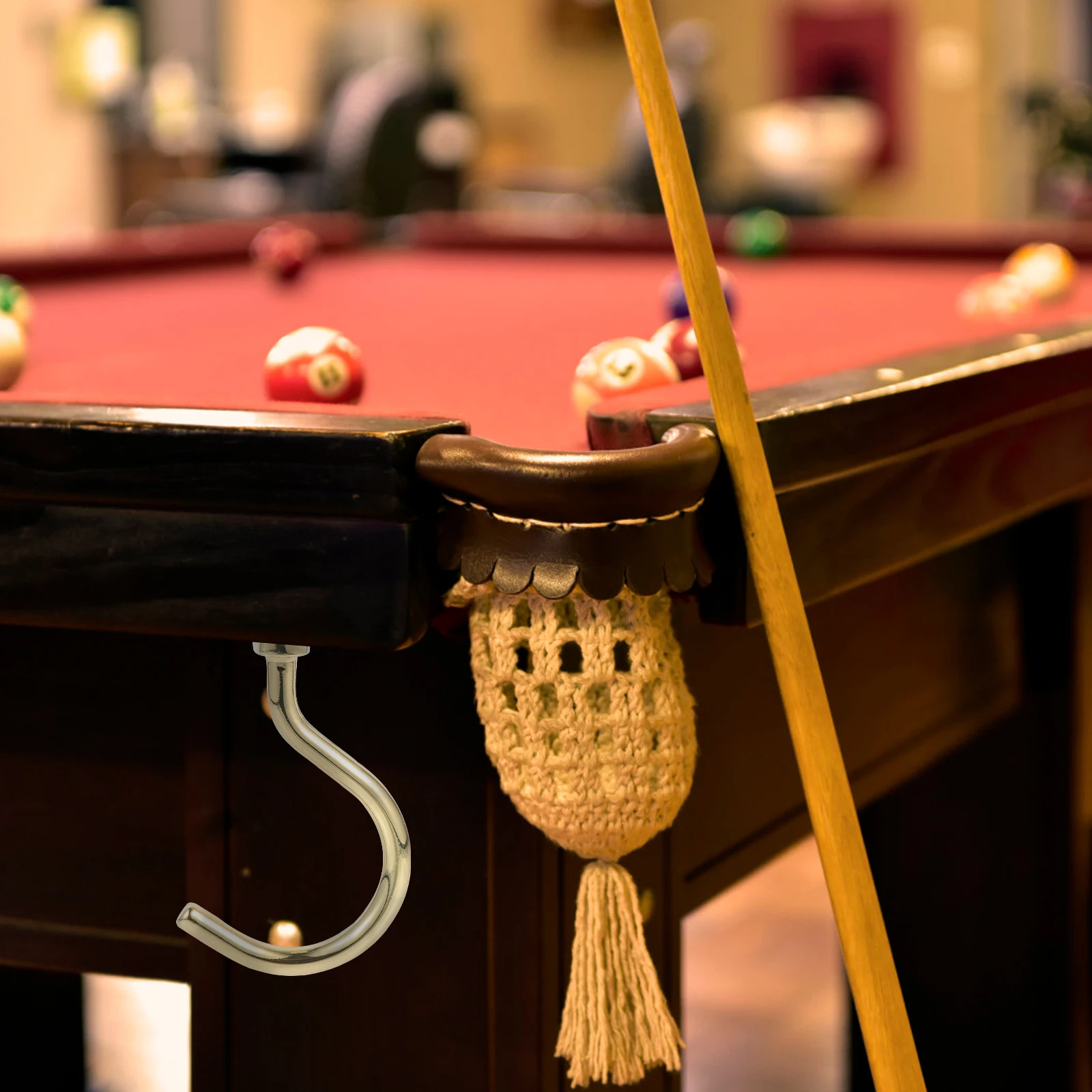 

1Set Pool Hook Convenient Installation Replaceable Design Strong Load Capacity for Billiard Snooker Table Organizing Accessories