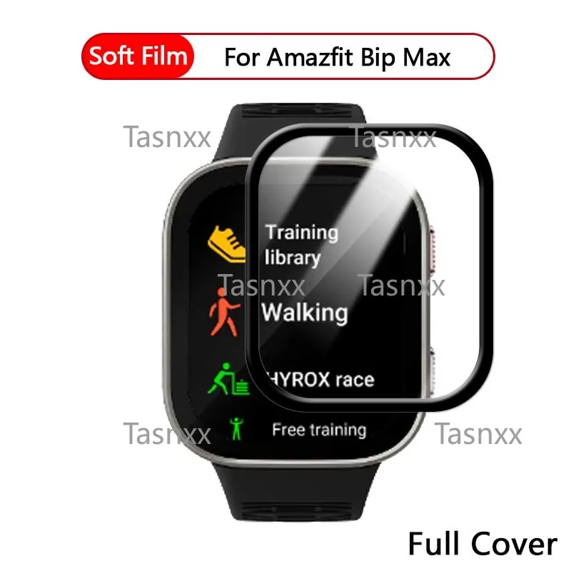 Film souple incurvé 3D pour Amazfit Bip Max 6 5 Unity, protection d'écran ultra transparente à couverture complète - Pas en verre trempé
