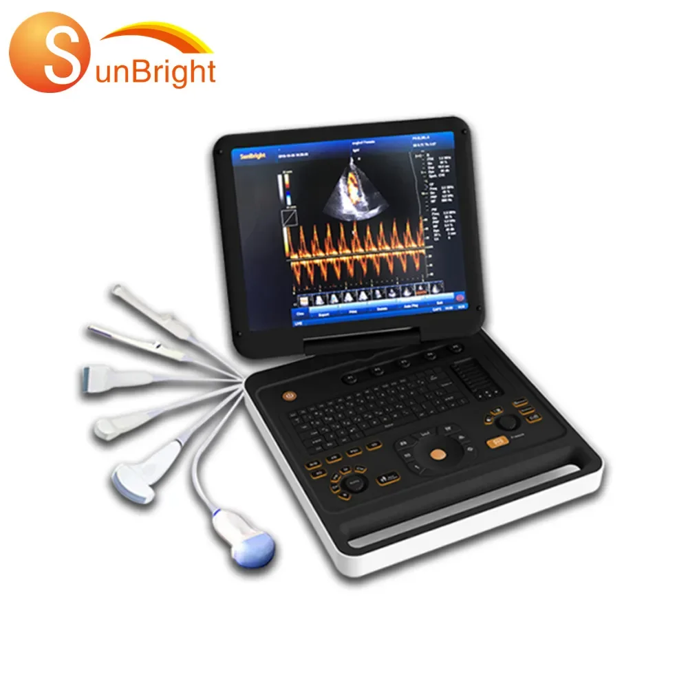 Medical colour doppler cardiac ultrasound scanner portable echocardiography machine