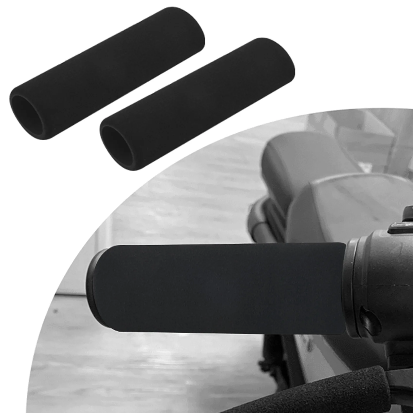 오토바이 슬립온 폼 진동 방지, 편안한 핸들 바 그립 커버 적용 슬리브, 내경 2.7-3.0 cm, 2 개