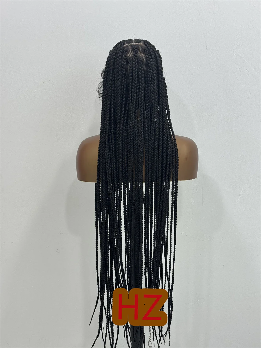 HZ-صندوق الذرة الاصطناعي شعر مستعار مضفر للنساء السمراوات ، دانتيل كامل ، شعر مستعار مجدول بشعر طفل ، شعر مستعار آلهة بدون عقدة