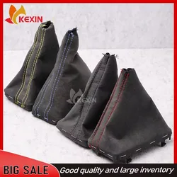Suitable for Volkswagen LHD Golf 7 7.5 MK7 automatic transmission shift lever suede boots dust cover white and red lines,